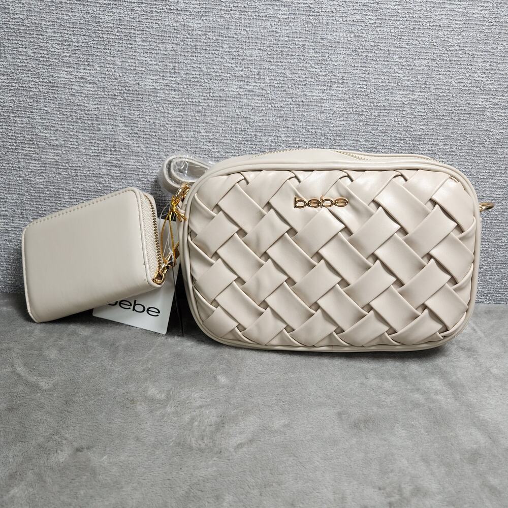 bebe Luca Camera Bag with Wallet New E02-5359 Cream